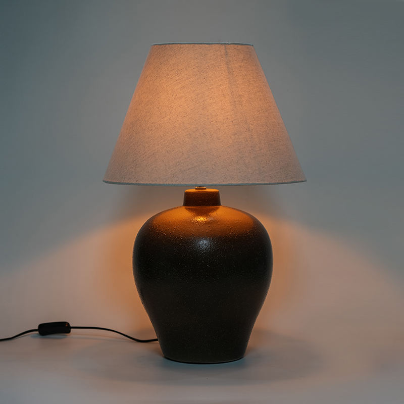 Keramikglas Retro Neues chinesisches Nachttischlampe