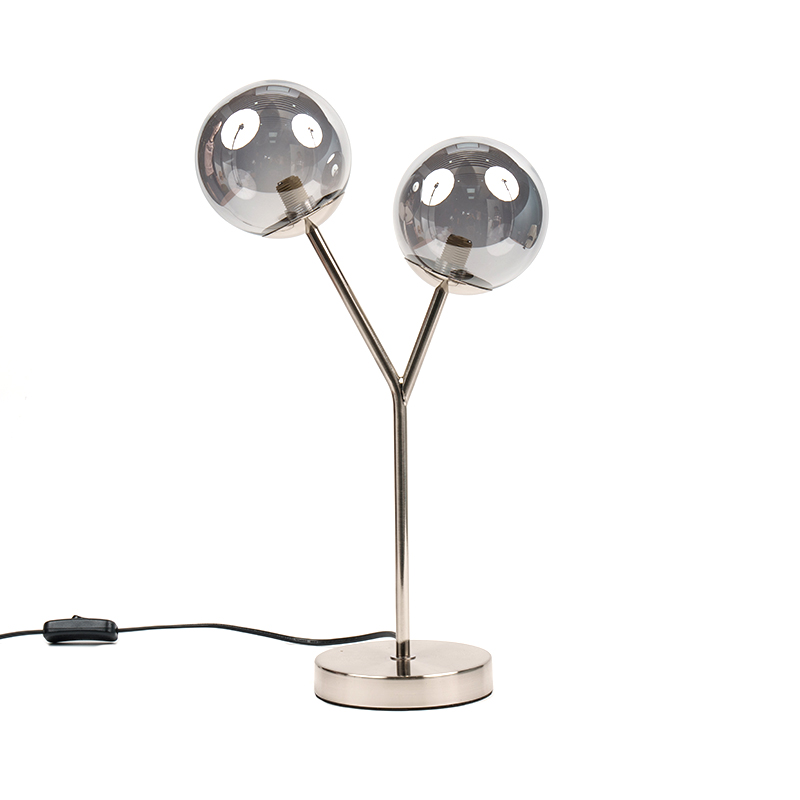 Doppelkugelkugelglas Tischlampe