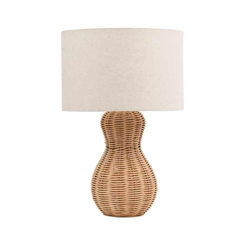 Handgefertigte Rattan -Kunsttischlampe