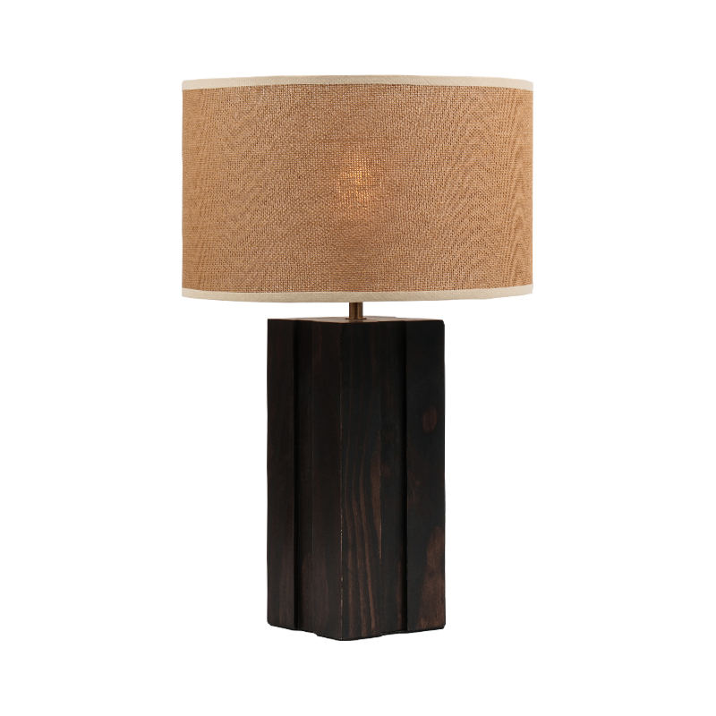 Künstlerische Holztischlampe