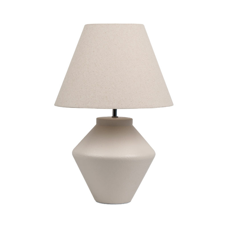 Geometrische Keramiktischlampe