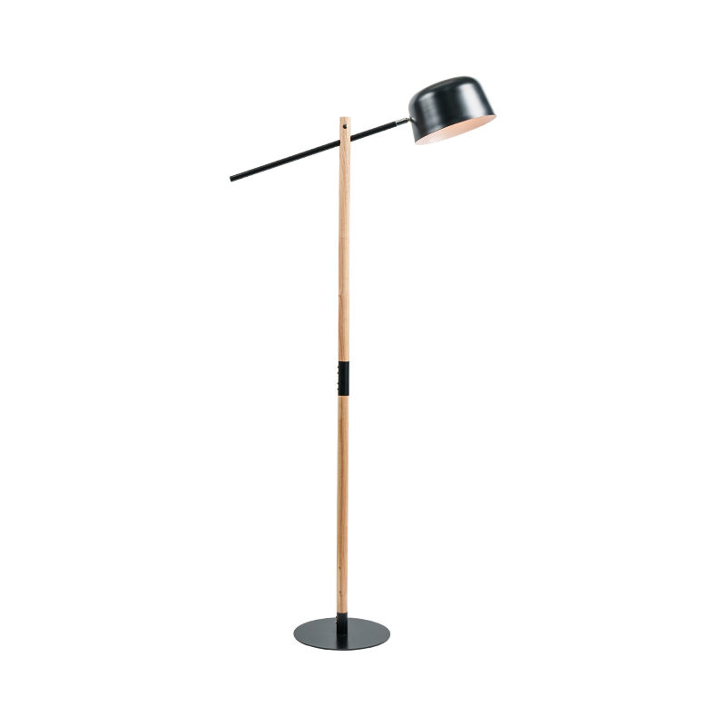 Nordische Massivholz -Stehlampe