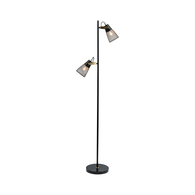 Industrieller Stil Schmiedeeisen -Metall -Stofflampe