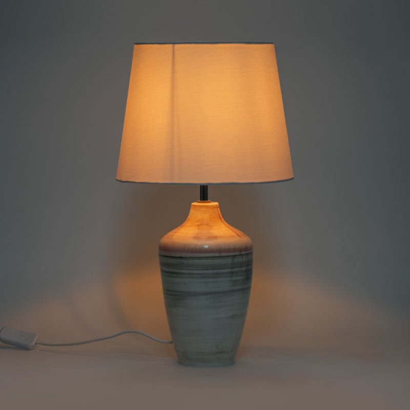 Farbenfrohe Keramik Textur Tabelle Lampe