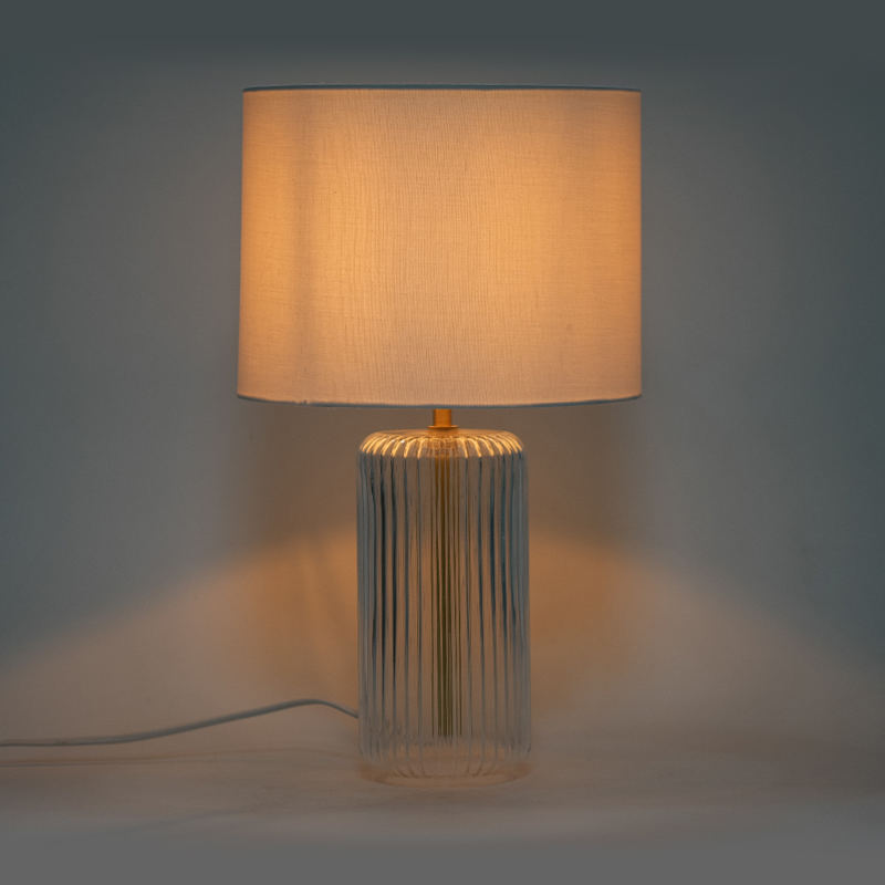 Zylindrisches Glas amerikanischer Nachttischlampe