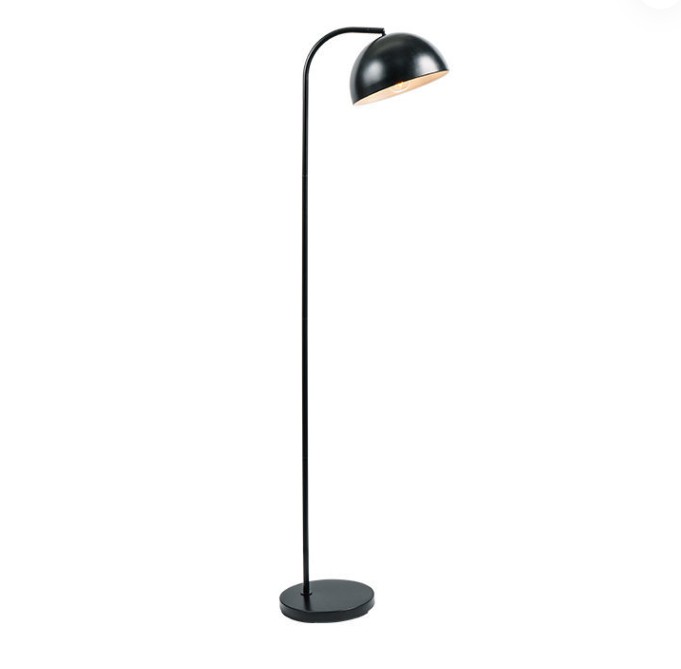 What is the load-bearing capacity of the metal material of the Black Metal Floor Lamp, and what aspects of safety and reliability can it ensure?